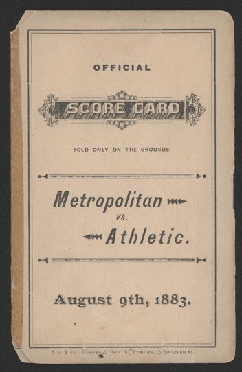 PGM 1883 American Association Scorecard